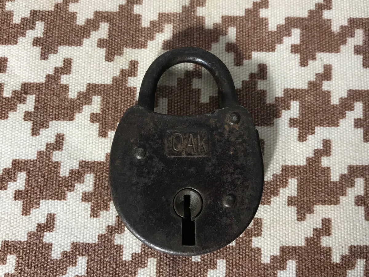Vintage Miniature Oak Lock | Unknown Brand | Home Improvement
