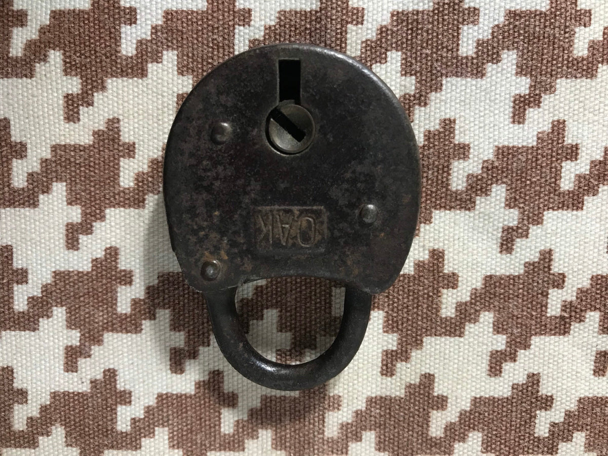 Vintage Miniature Oak Lock | Unknown Brand | Home Improvement