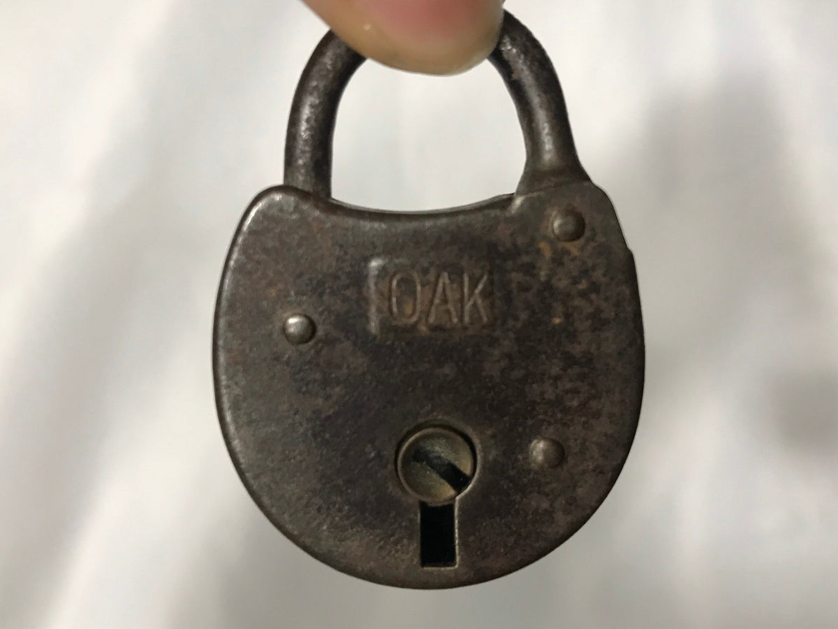 Vintage Miniature Oak Lock | Unknown Brand | Home Improvement