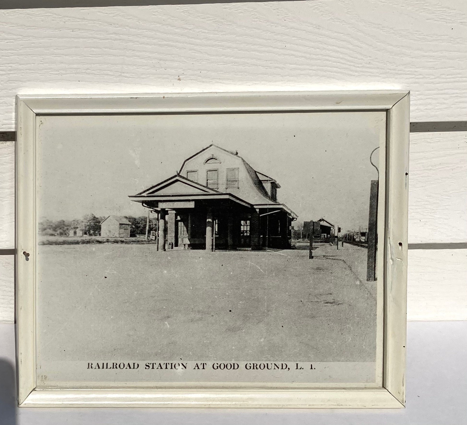 Vintage 1920s Black & White Framed Photograph - Good Grounds, Long Island, NY