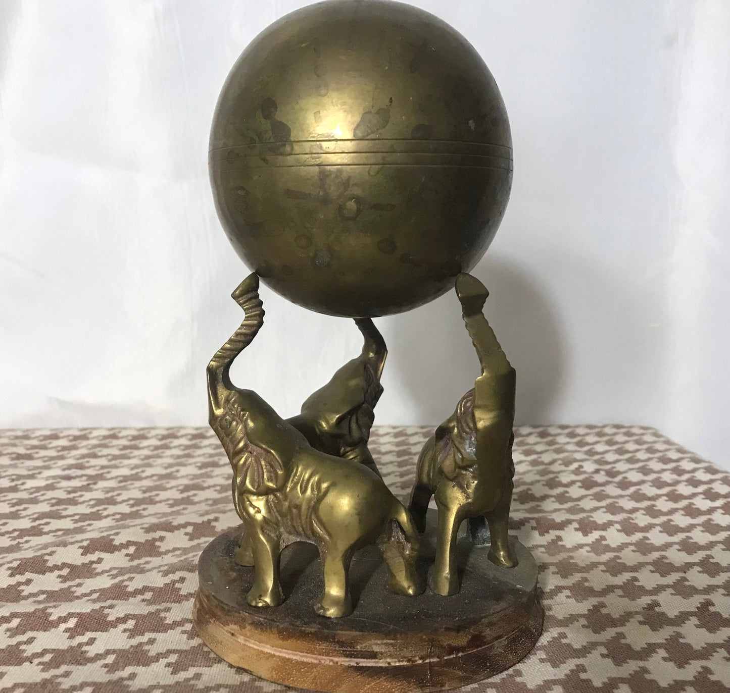 Vintage Bronze Elephant Desk Art | Home Decor