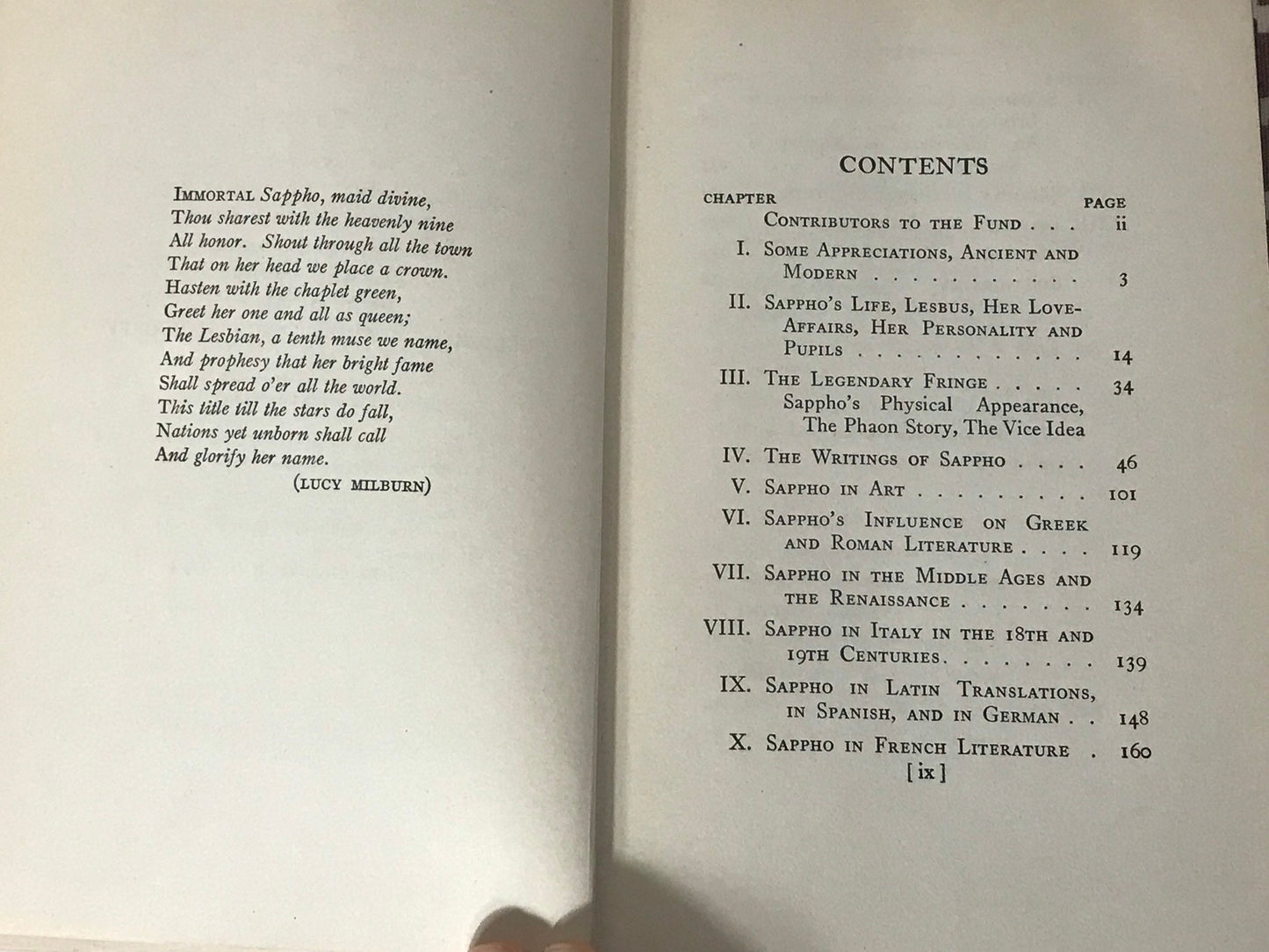 Sappho and Her Influence by David M. Robinson, Ph.D, LL.D | Marshall Jones Company | Literature & Fiction