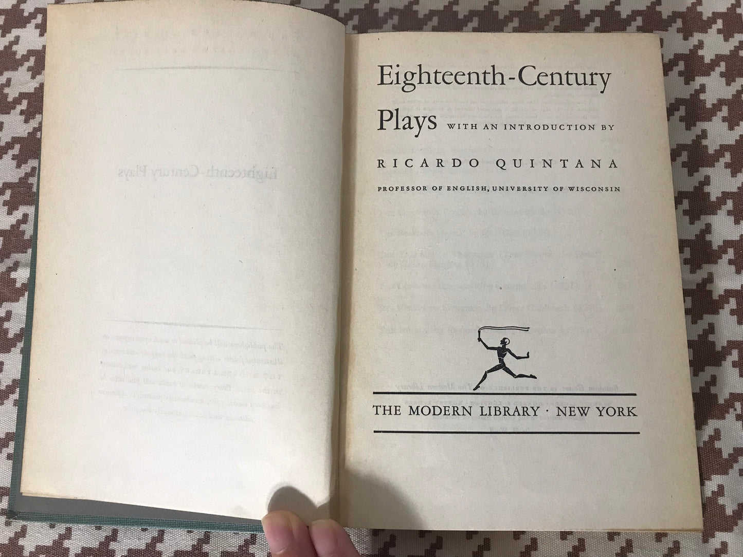 Eighteenth Century Plays by Ricardo Quintana| Literature