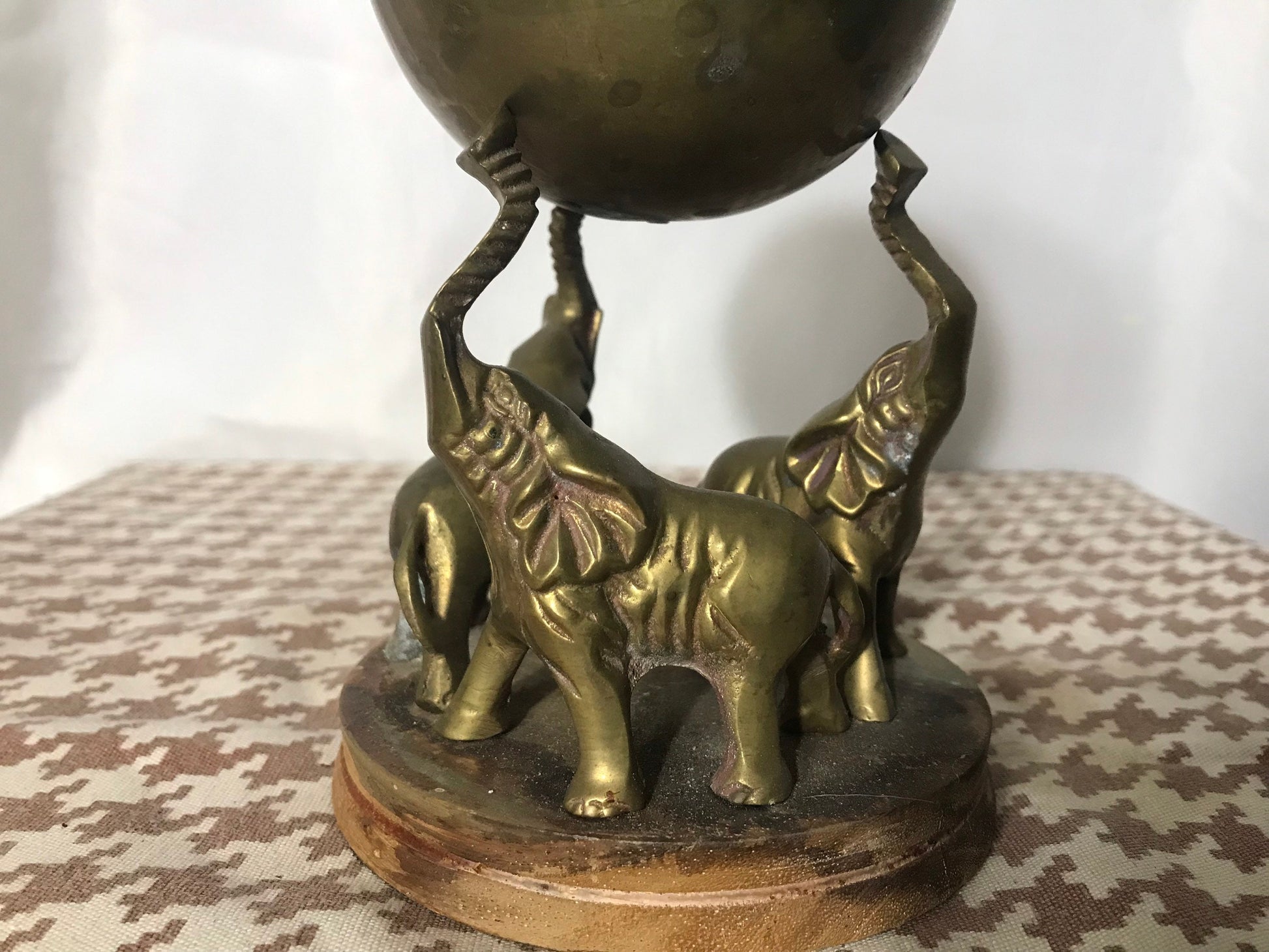 Vintage Bronze Elephant Desk Art | Home Decor