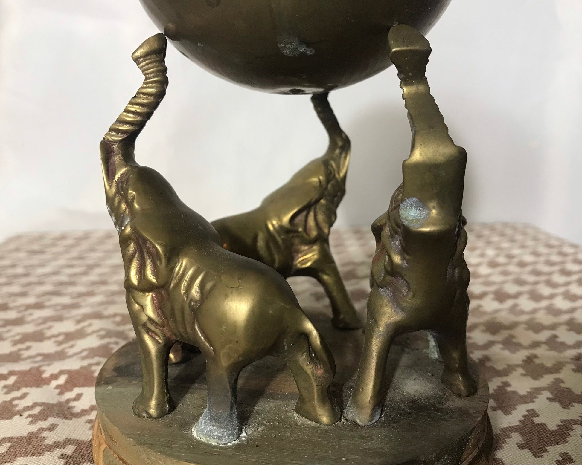 Vintage Bronze Elephant Desk Art | Home Decor