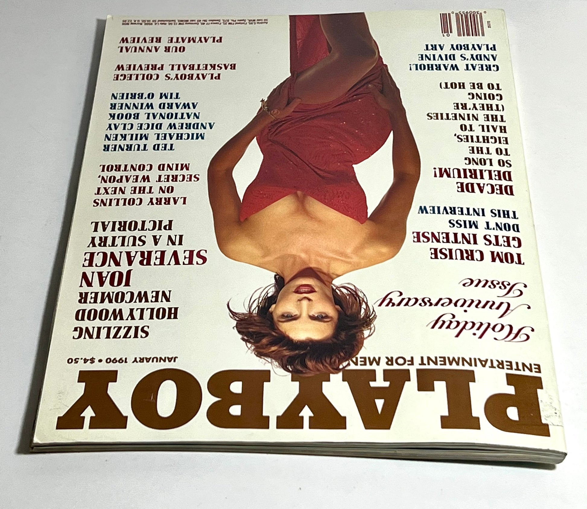 1990 Playboy Magazine Holiday Anniversary Joan Severance January Issue