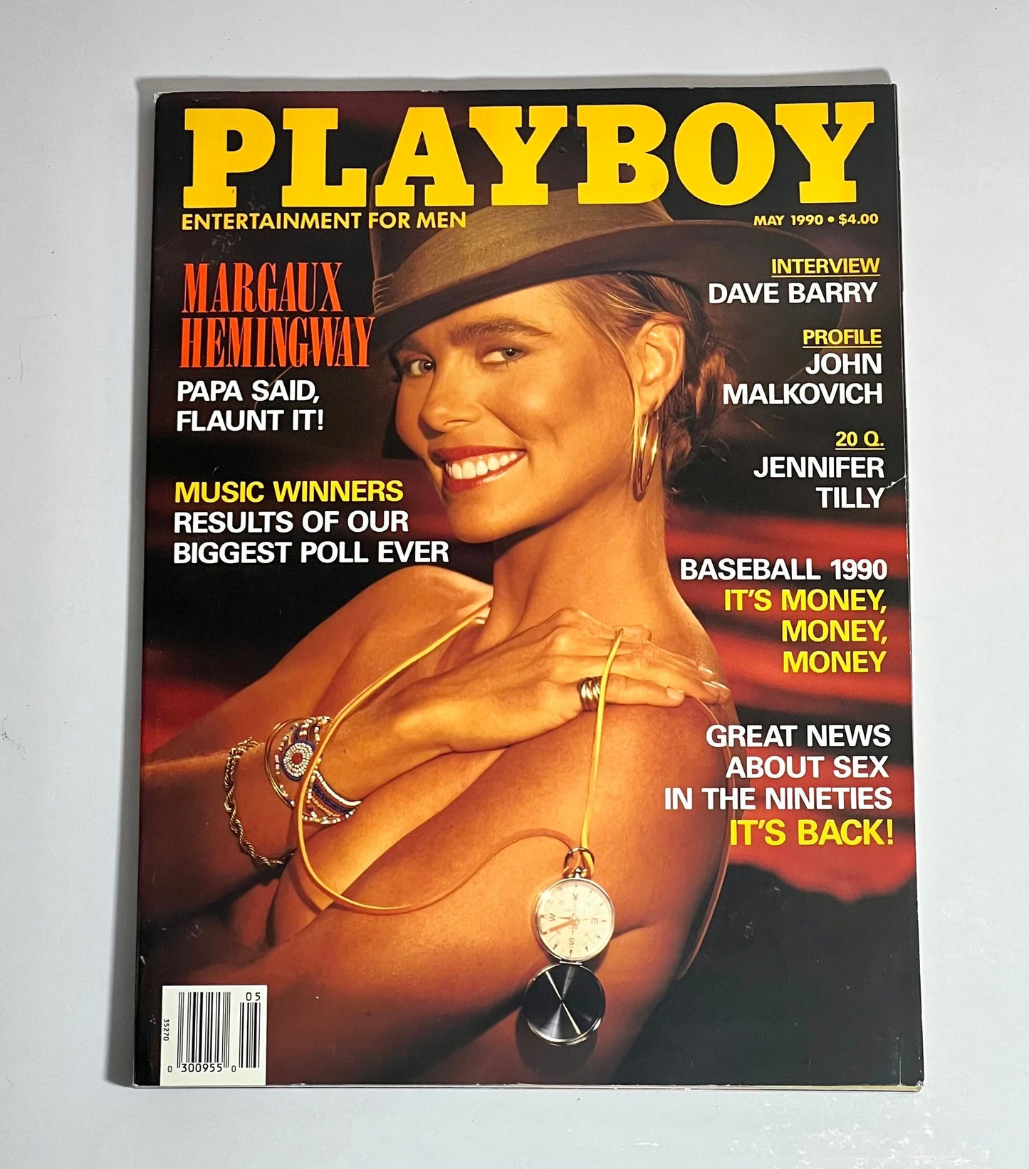 1990 Playboy Magazine Margaux Hemingway May Issue