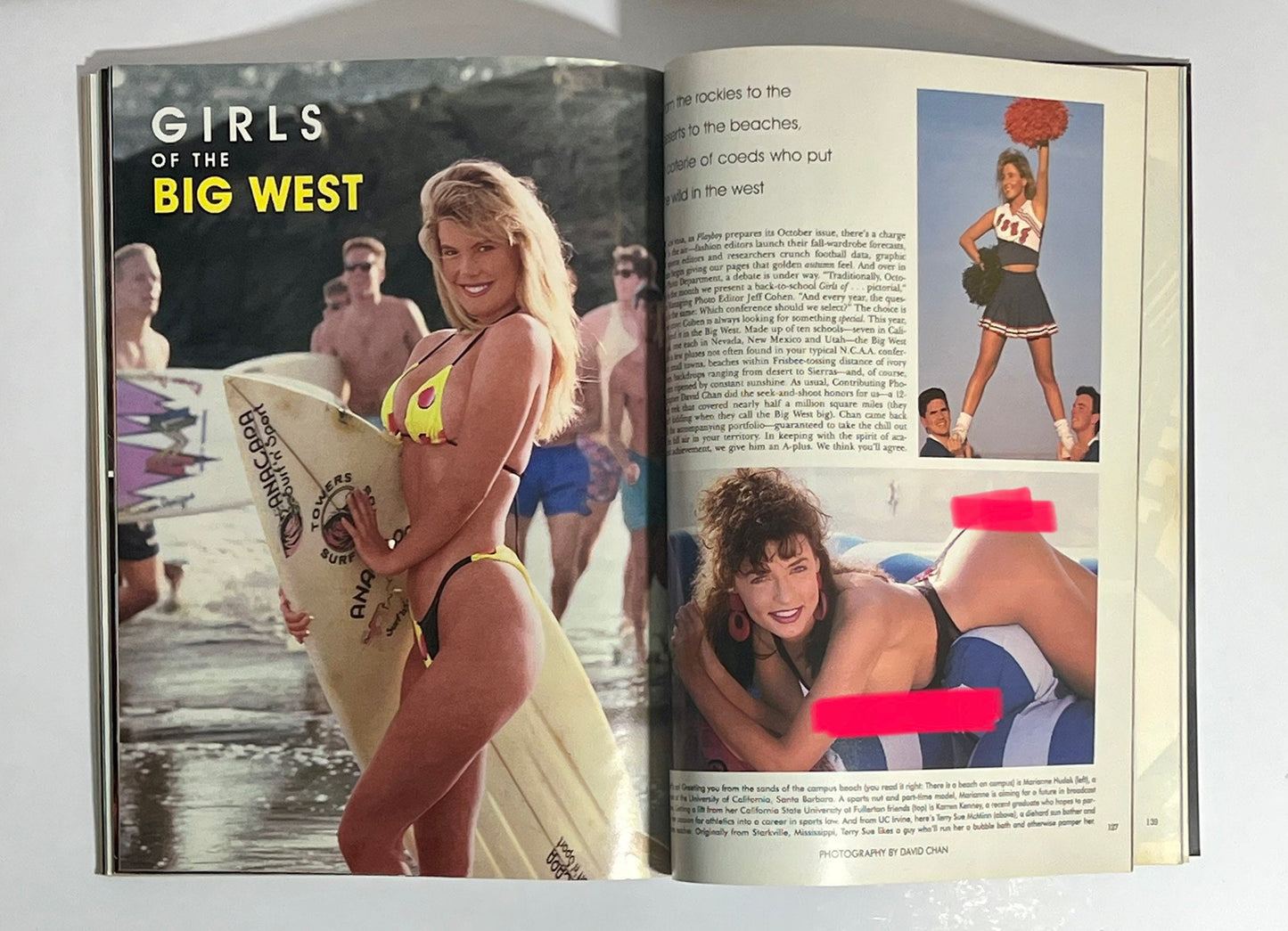 1990 Playboy Magazine Big West Party Girls October Issue