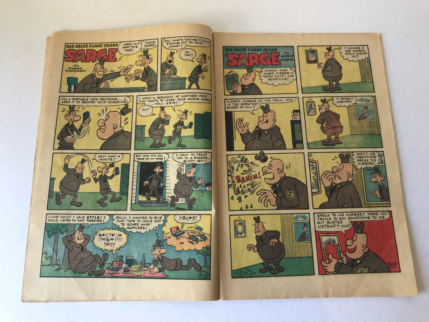 Sad Sack and the Sarge Cartoon Comic | Harvey Comics September Issue No. 57