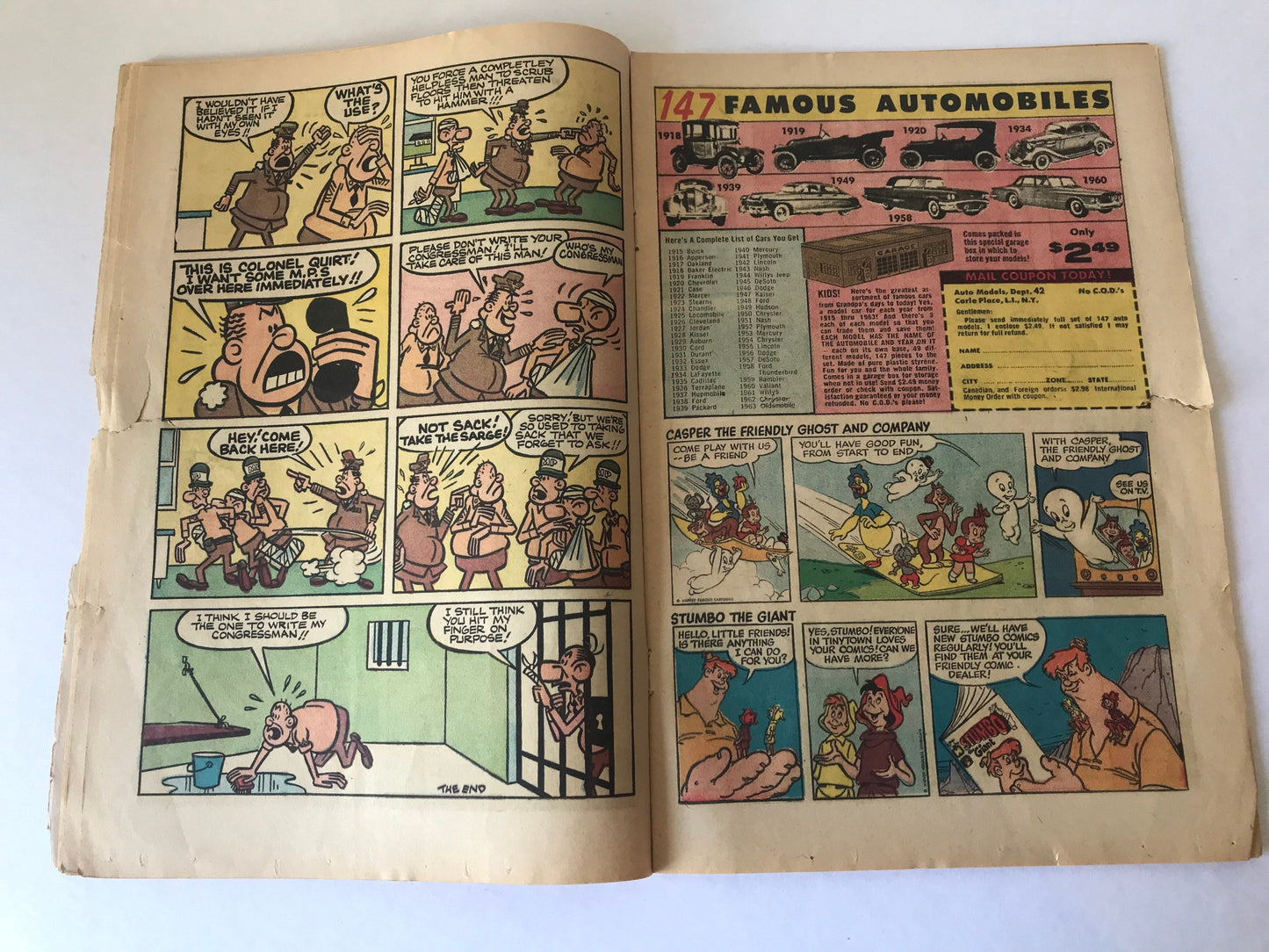 Sad Sack and the Sarge Cartoon Comic Book | Harvey Comics June No. 37