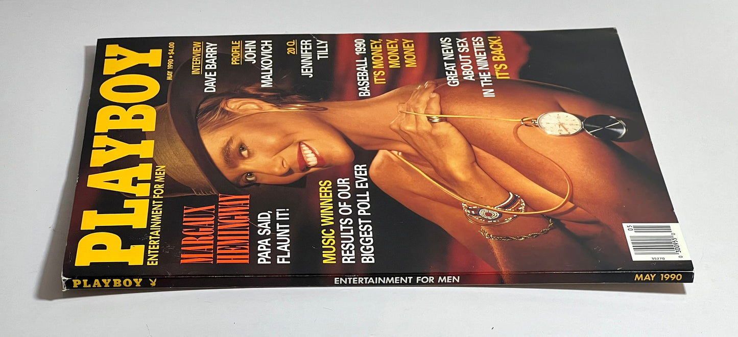 1990 Playboy Magazine Margaux Hemingway May Issue