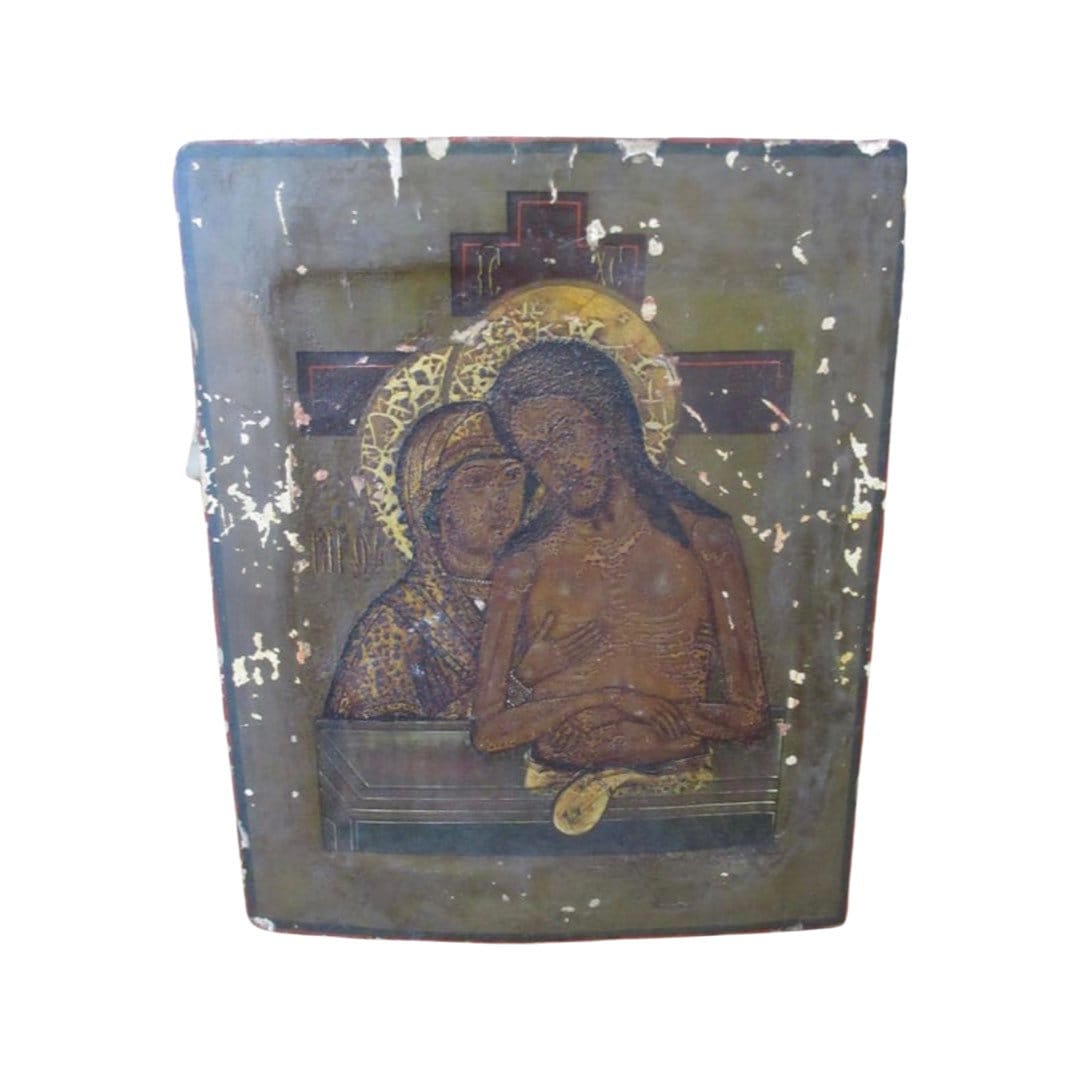 Russian Icon Virgin of Smolensk, 17th Century Icon, Religious Icon Decor, Iconic Christian Art, Russian Orthodox Gift