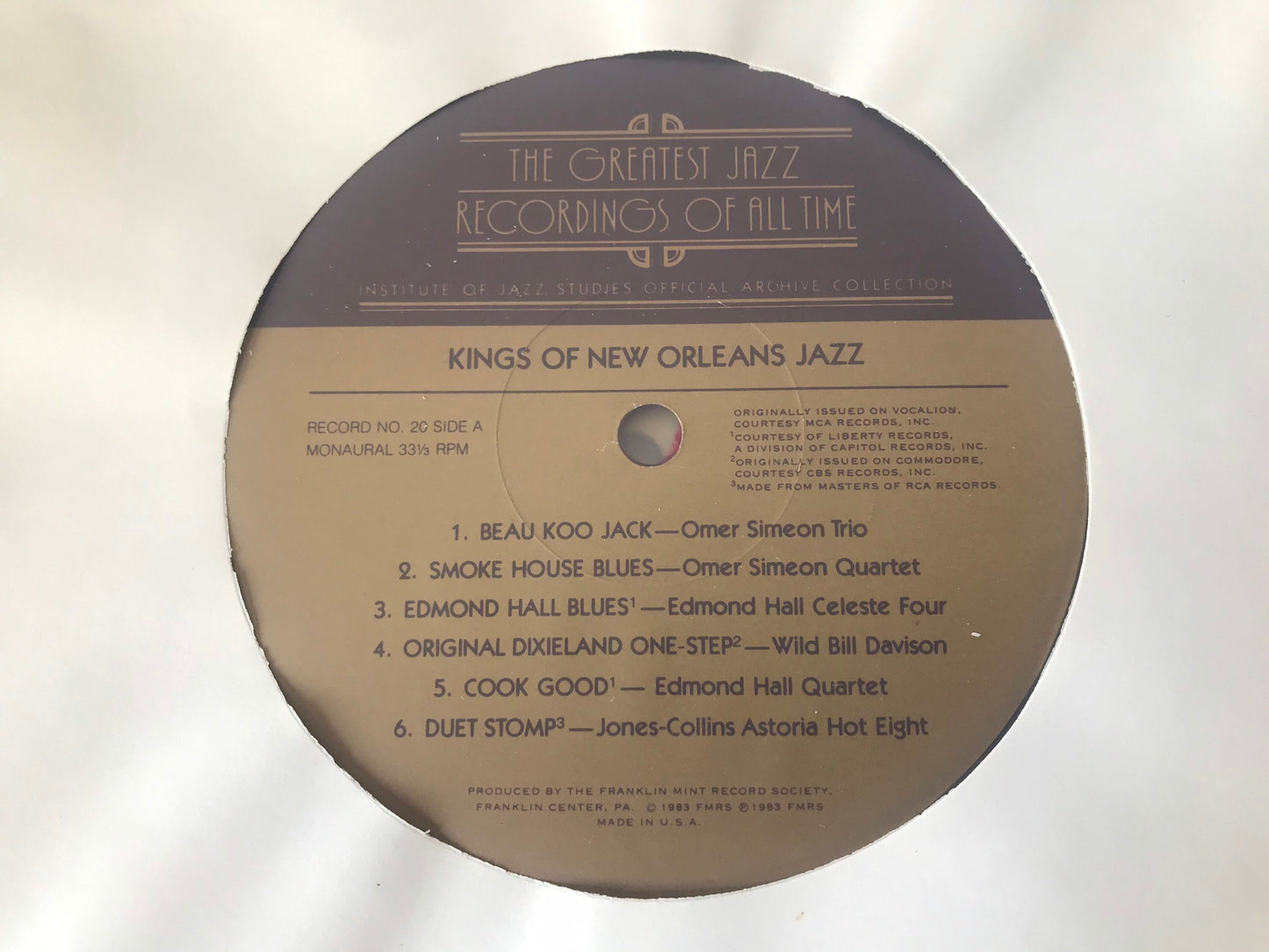 Jelly Roll Morton, King Oliver etc | The Greatest Jazz Recordings Of All Time | The Franklin Mint Record Society | Archive Record Collection