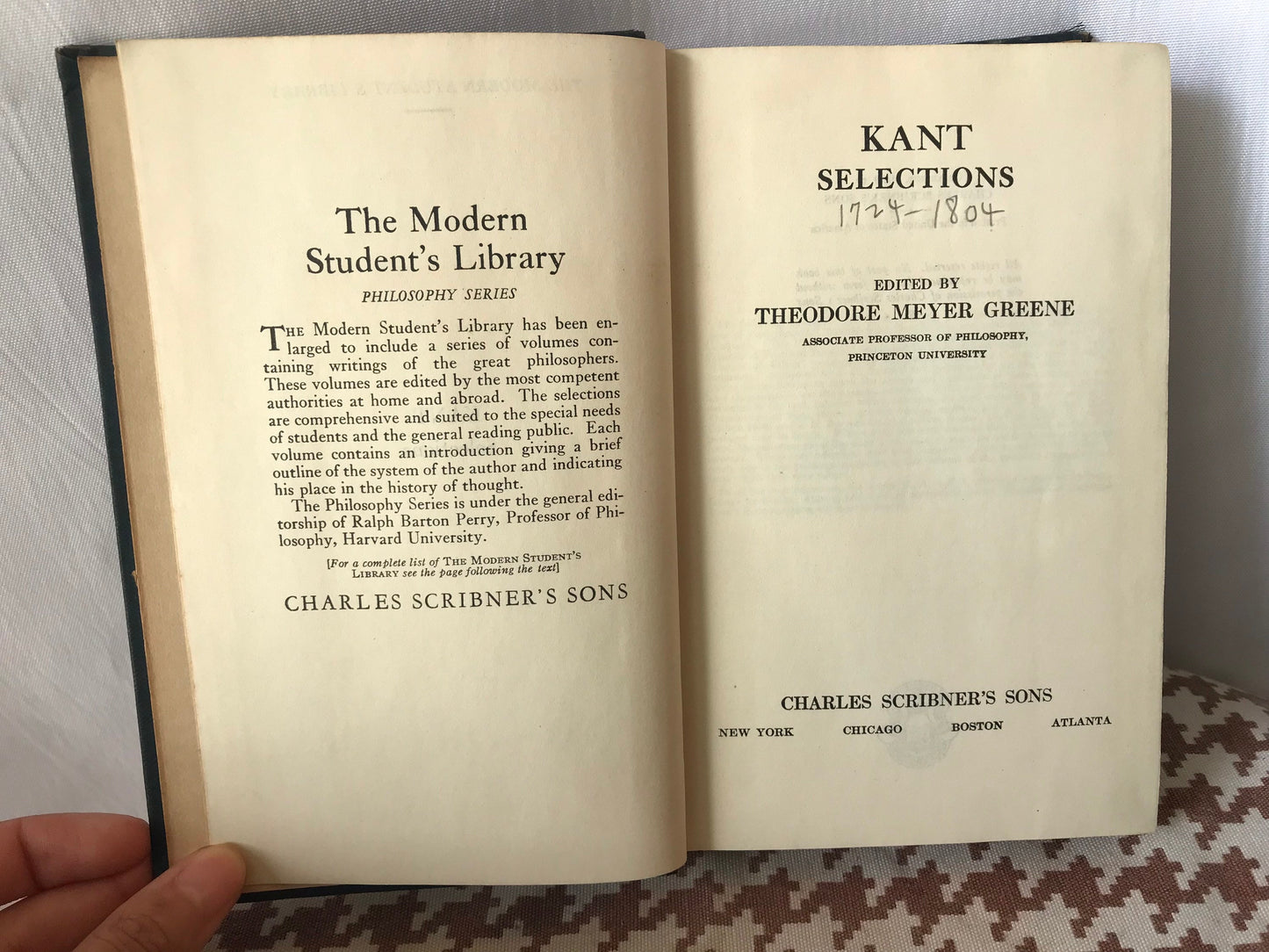 Kant Selections | Edited by Theodore Meyer Greene | Literature & Fiction