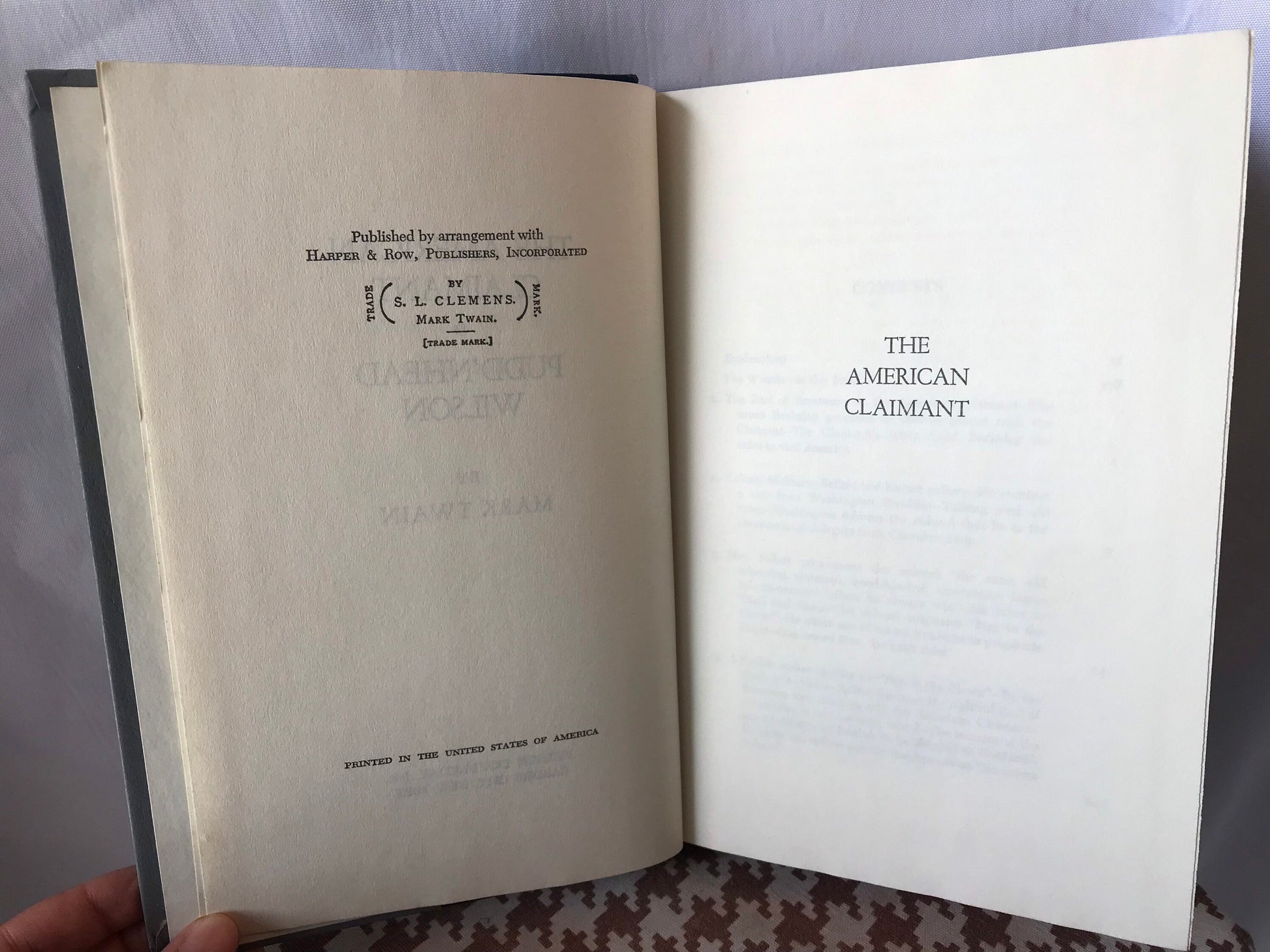 The American Claimant | Pudd’nhead Wilson | Literature & Fiction