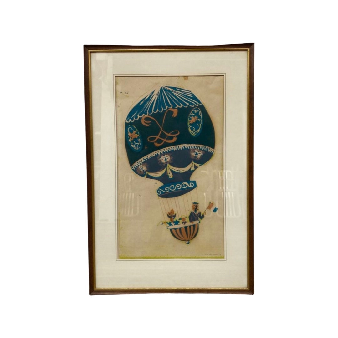 Vintage Art: 1954 Allen Carr "Ballooning" Print