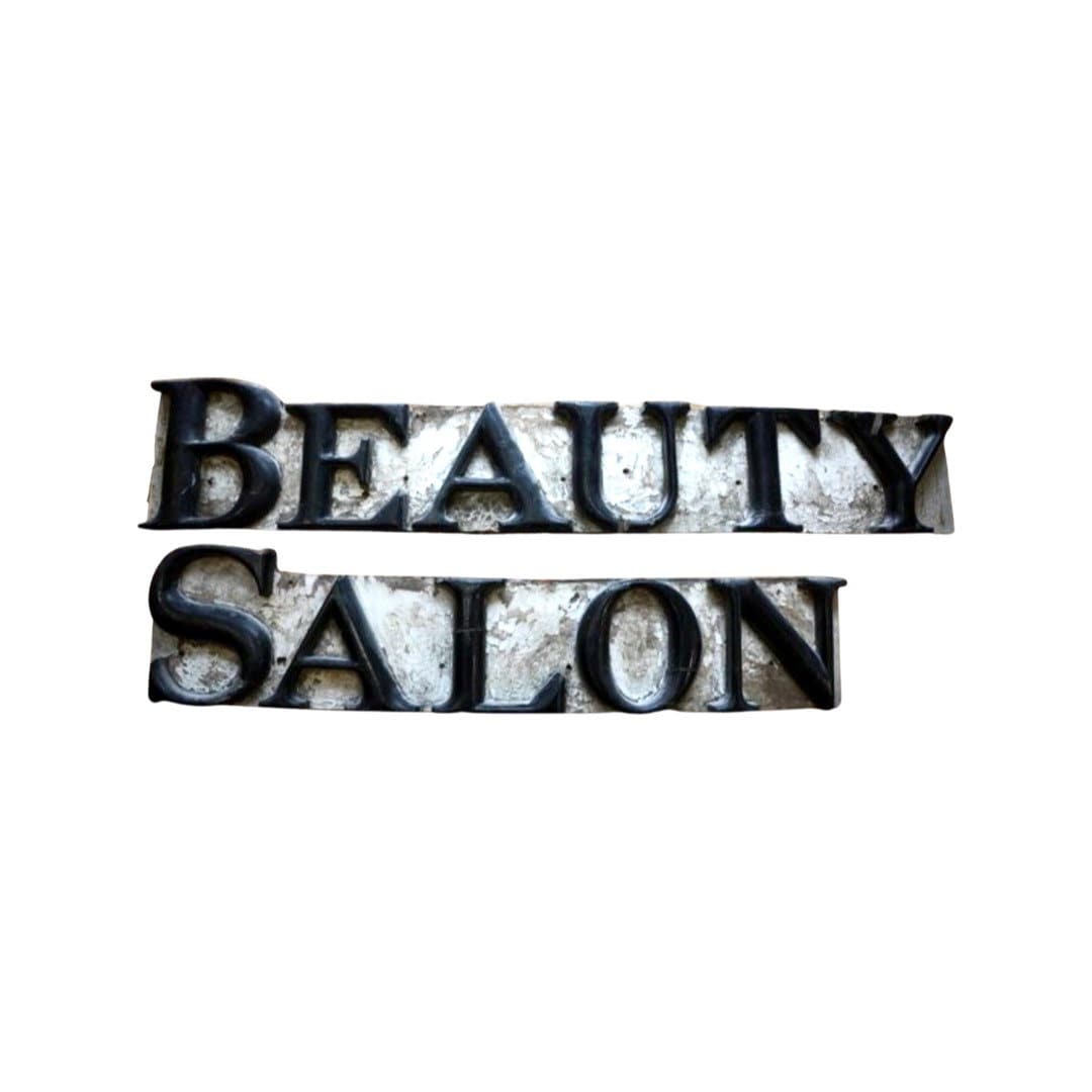 Amazing Vintage Beauty Salon Sign wooden