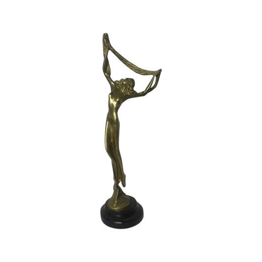 Vintage Brass Woman Statue | Home Decor