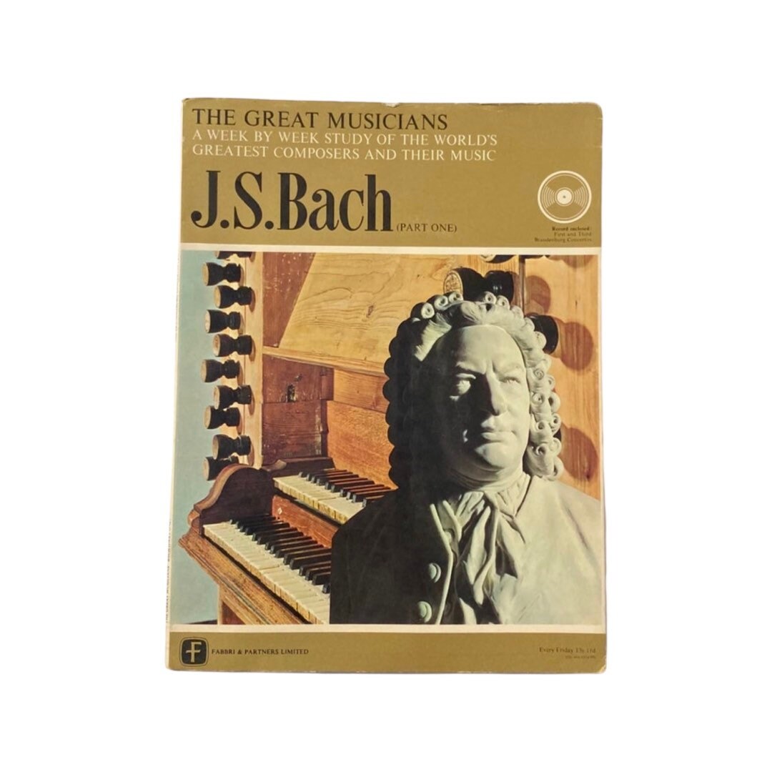 J.S. Bach Part 1 The Great Musicians Study of Music enclosed with Record