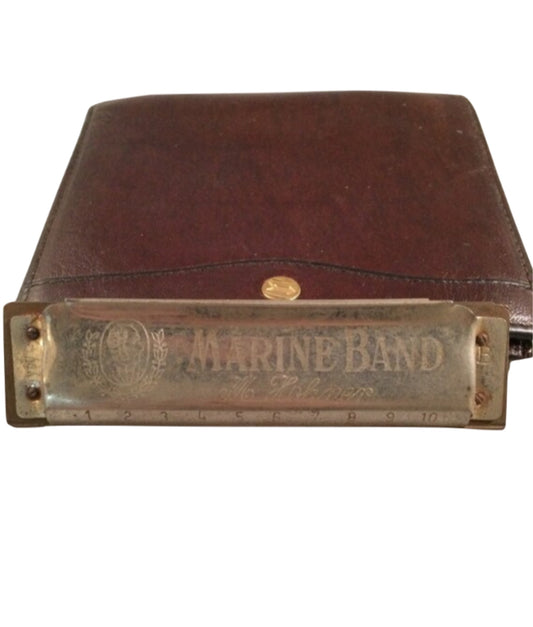 Vintage D.verdienste wien M. Hohner GR Bronce marine Harmonica