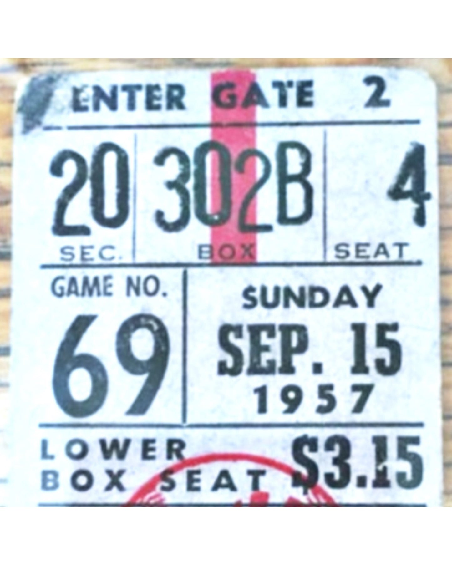 1957 Yankees Ticket