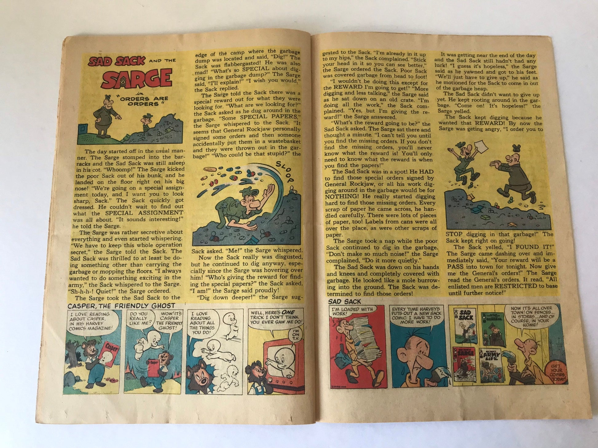 Sad Sack and the Sarge Cartoon Comic | Harvey Comics September Issue No. 57