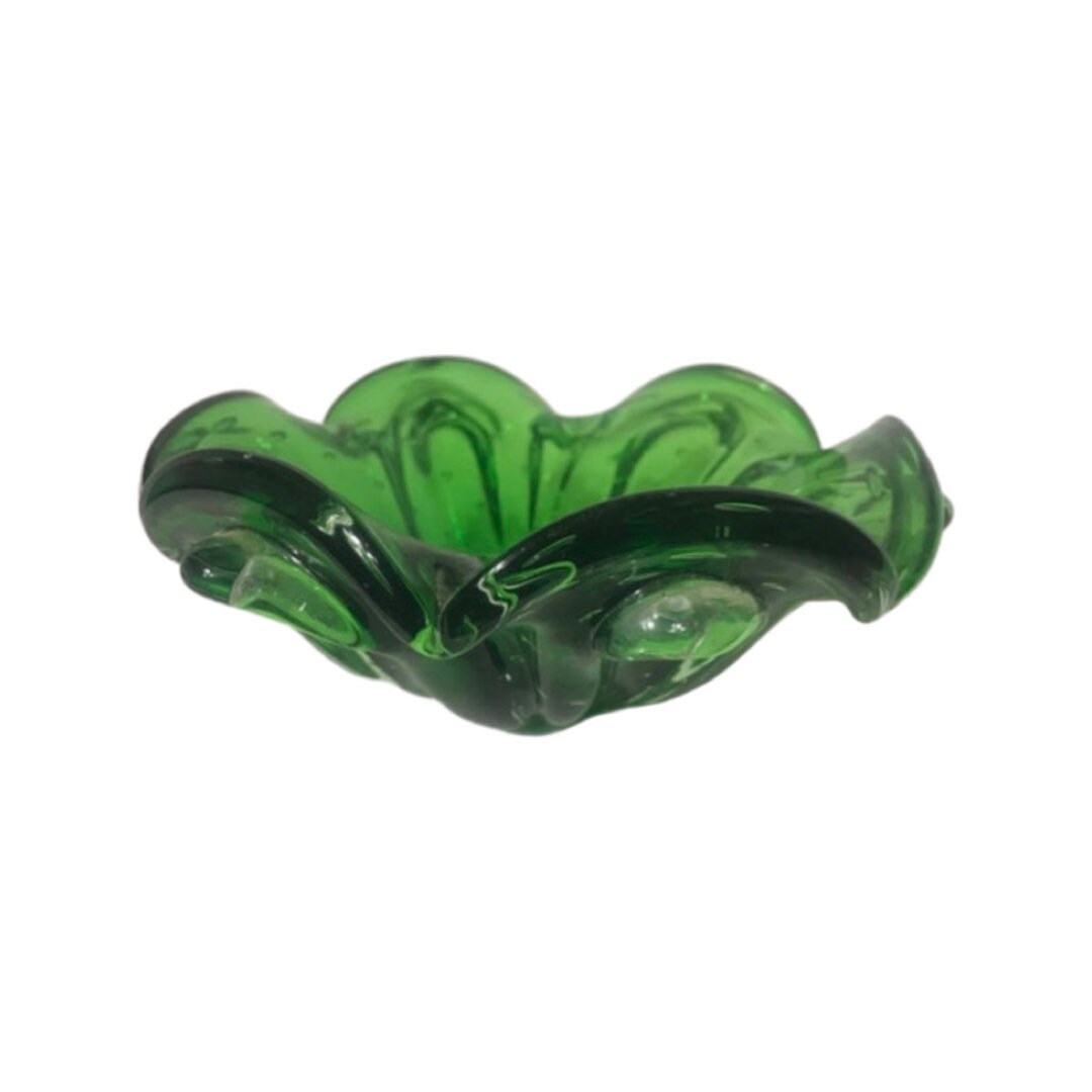 Vintage Green Glass Bowl | Home & Living