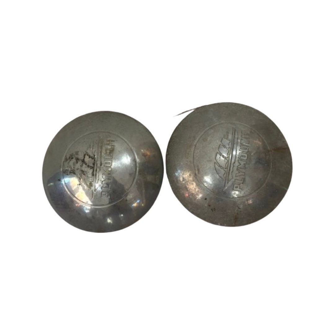 Pair of Vintage Plymouth Hub Caps