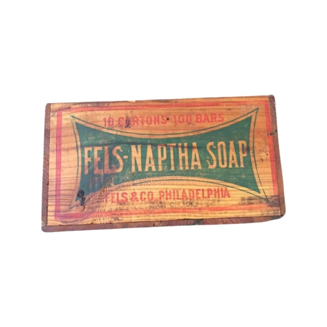 Antique Fels Naptha Wooden Soap Crate