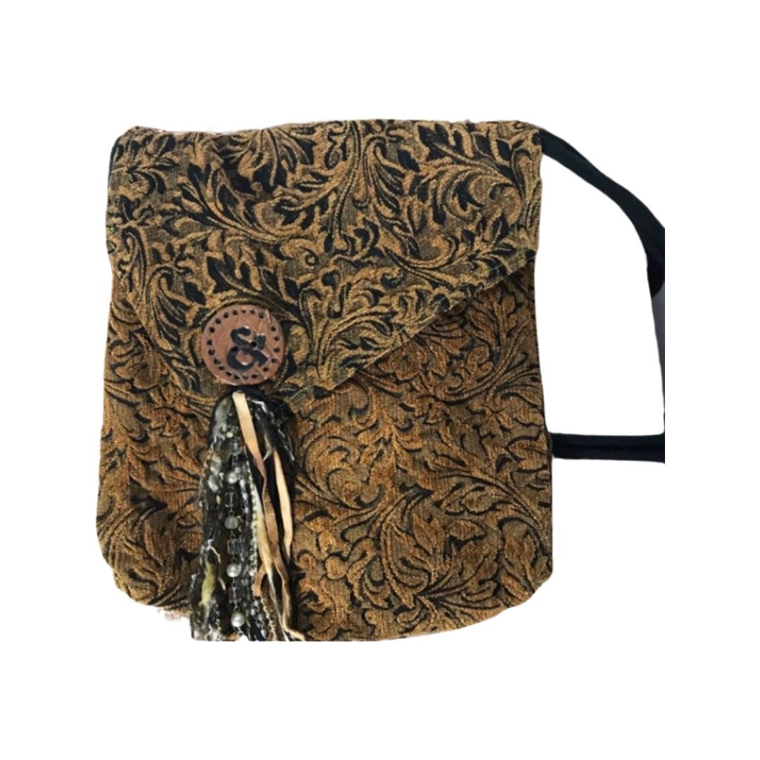 Vintage Handmade Brown Crossbody Bag | Arts and Craft | Accessories