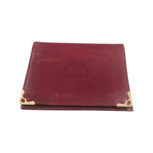 Vintage Burgundy Cartier Paris Wallet, Classic Designer Wallet, Luxury Leather Purse, Men's Wallet, Women's Wallet