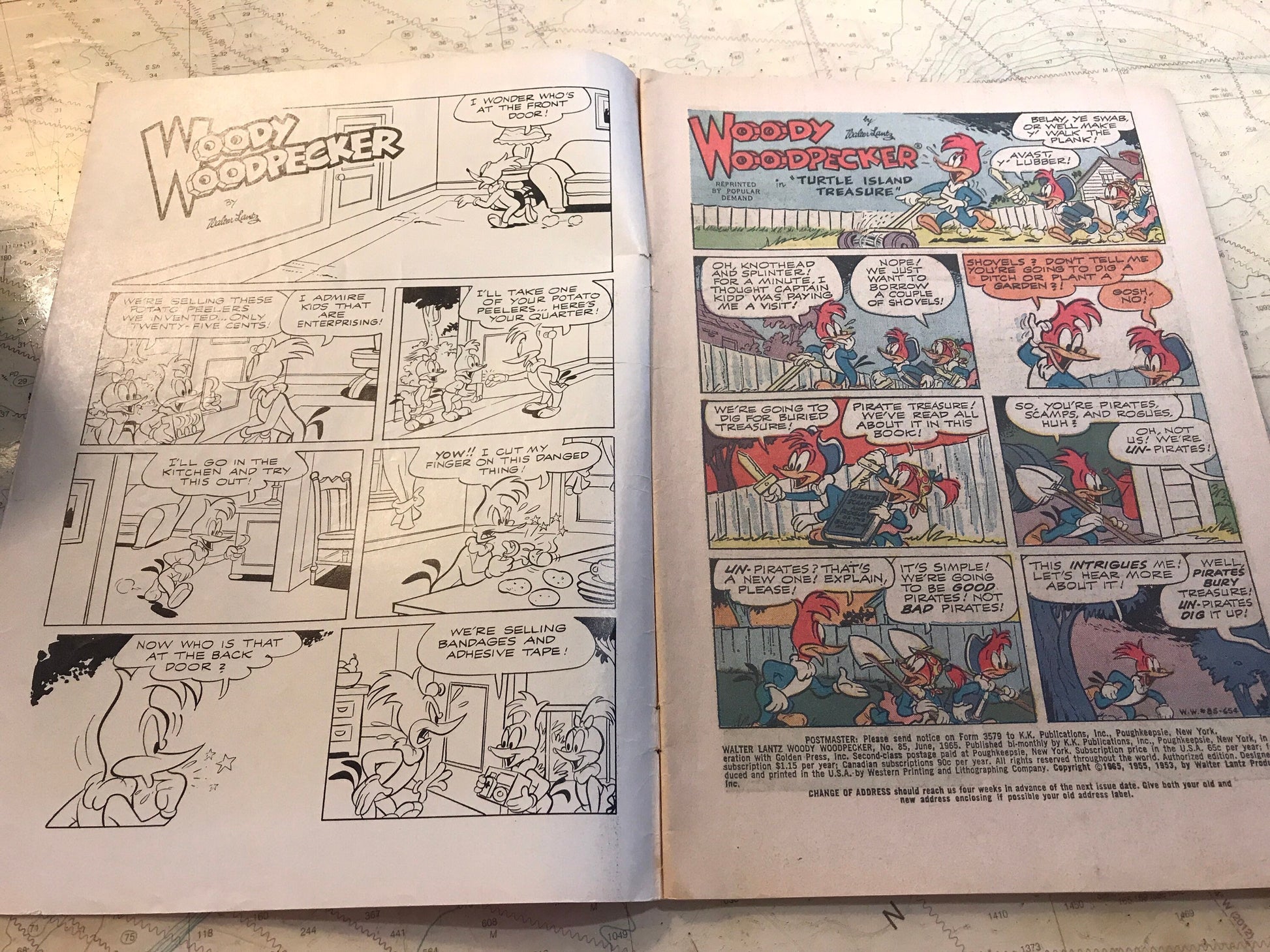 Vintage Woody Woodpecker “Flying Turtle” by Walter Lantz | June Issue | Gold Key Comics