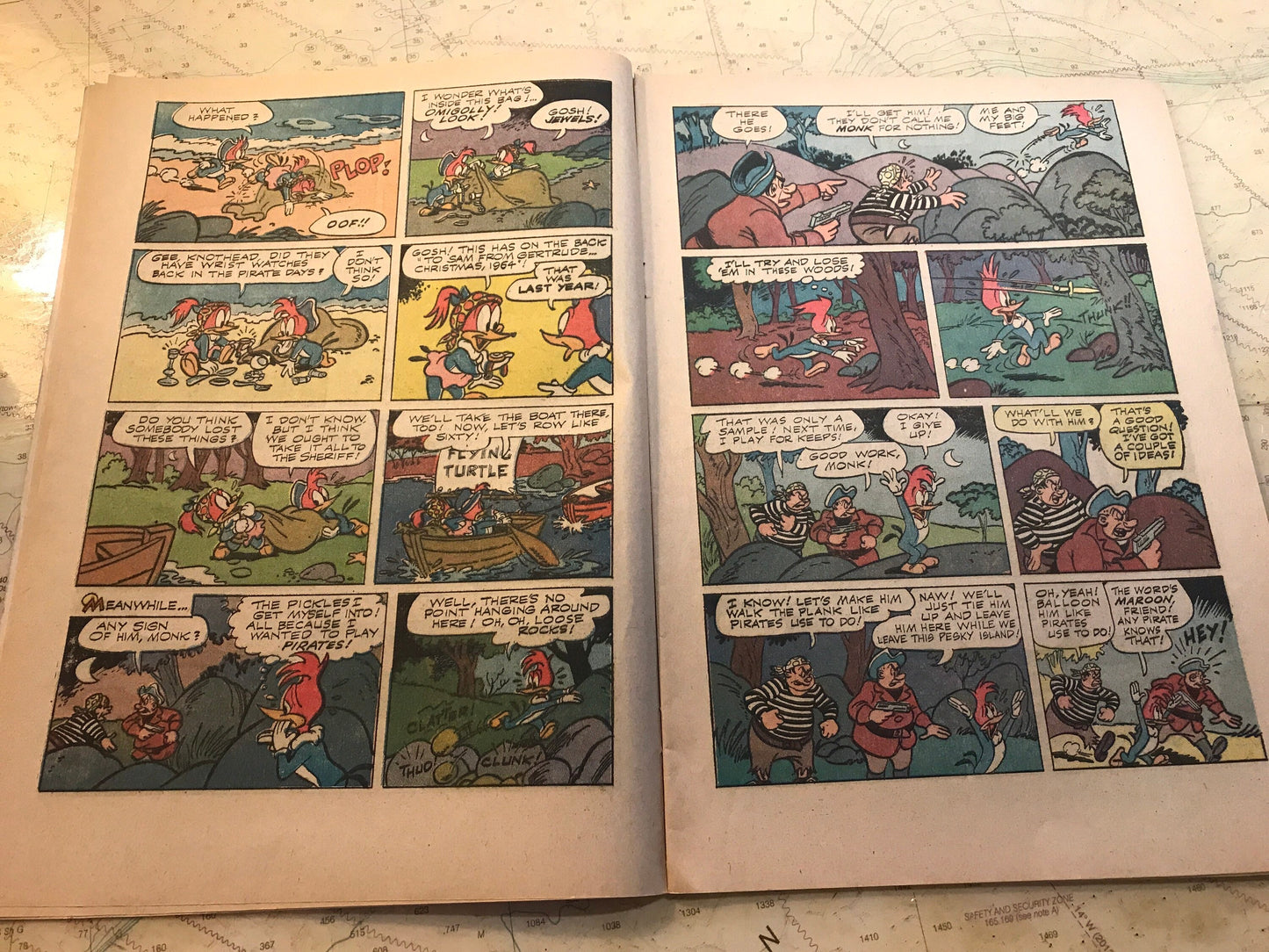 Vintage Woody Woodpecker “Flying Turtle” by Walter Lantz | June Issue | Gold Key Comics