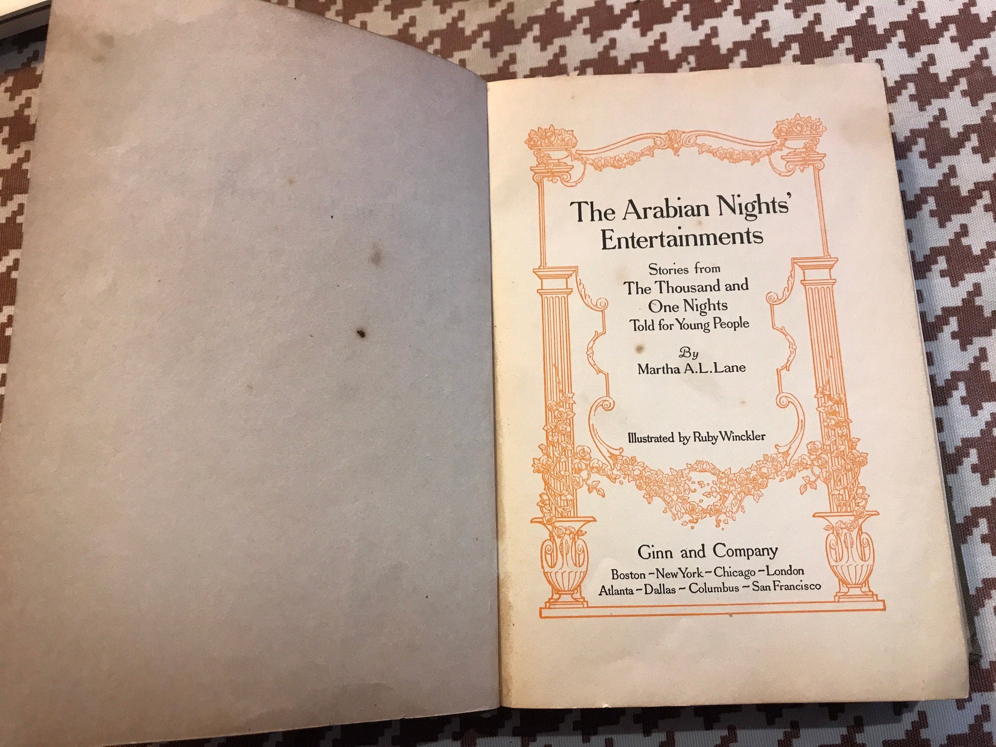 The Arabian Nights Entertainments by Martha A.L Lane