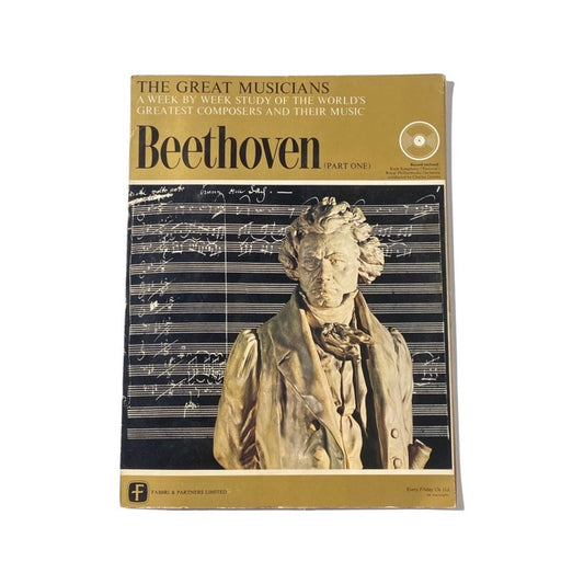 Beethoven Part 1 The Great Musicians Study of Music enclosed with Record