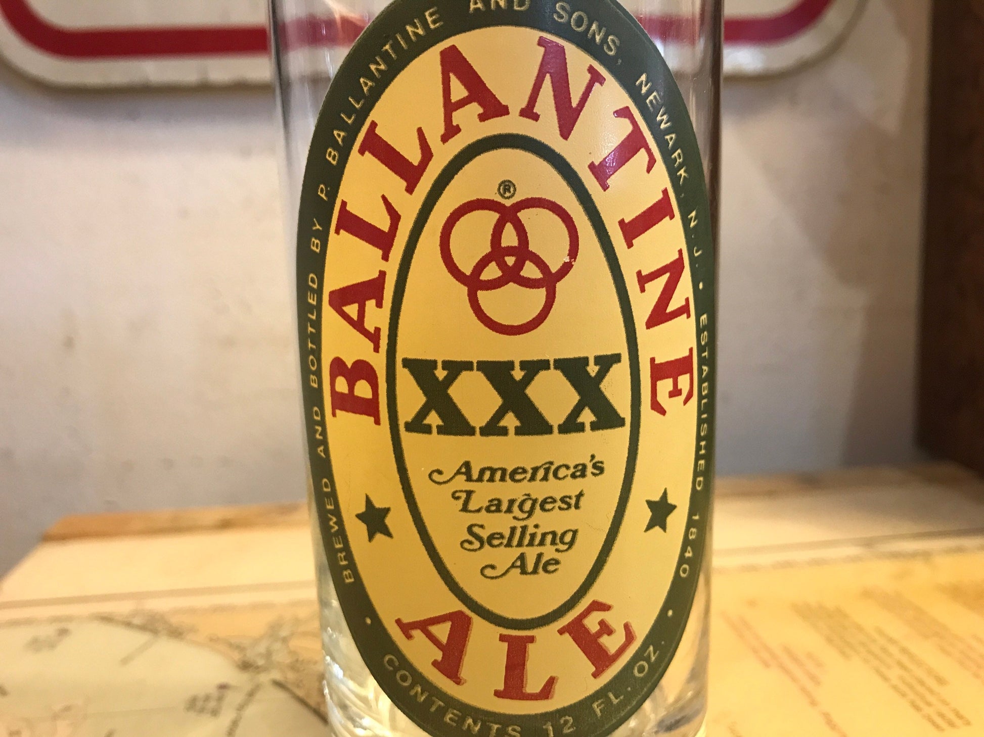 Vintage Ballantine Ale Glass Cup | | XXX America’s Largest Selling Ale | Home & Living