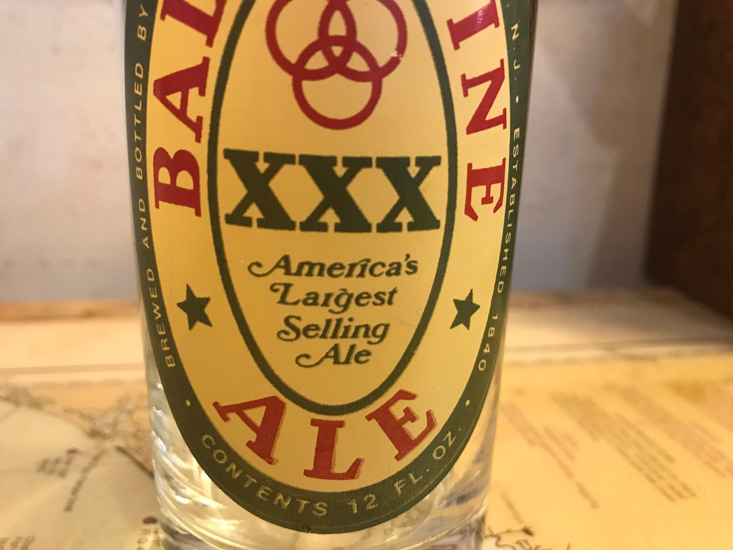 Vintage Ballantine Ale Glass Cup | | XXX America’s Largest Selling Ale | Home & Living