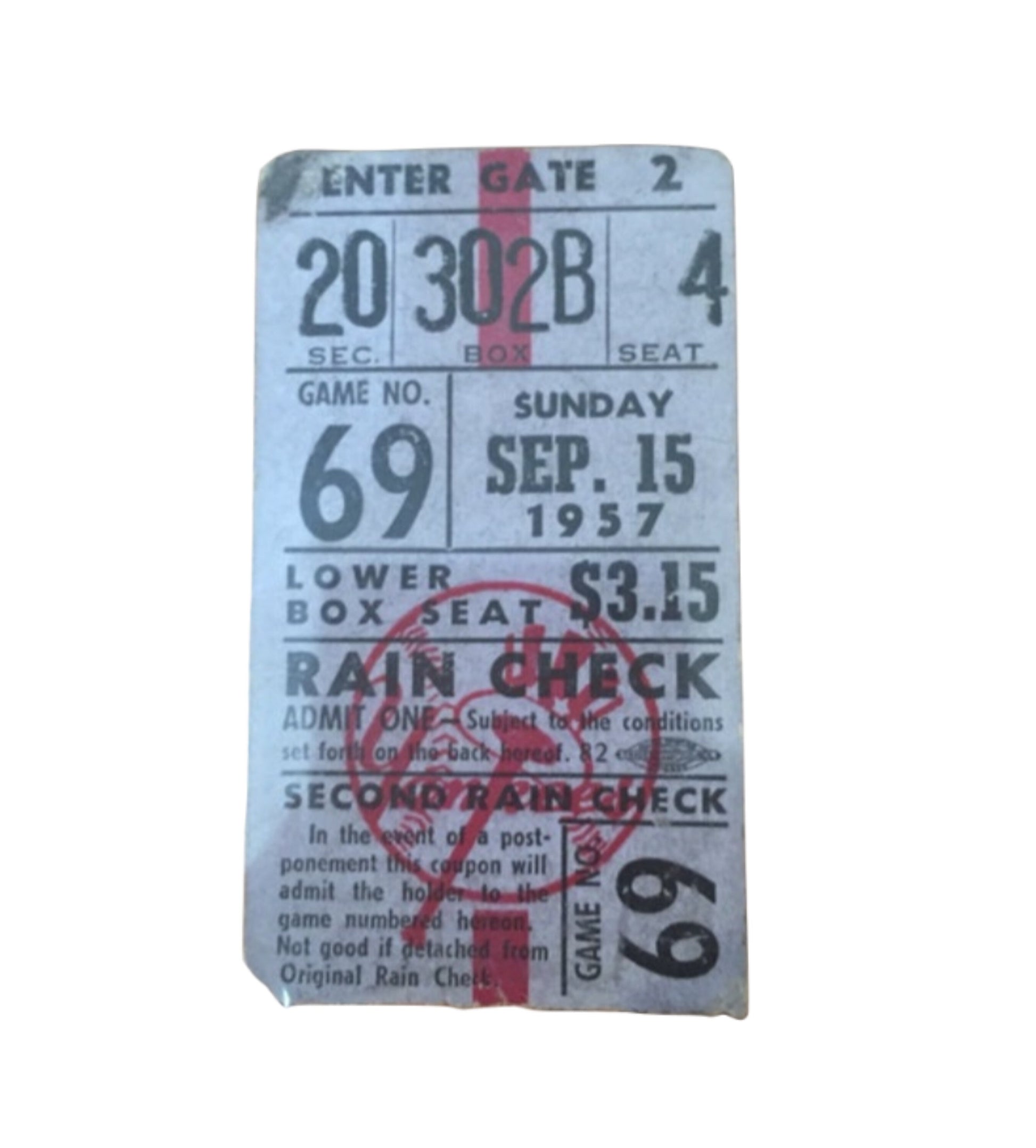 1957 Yankees Ticket