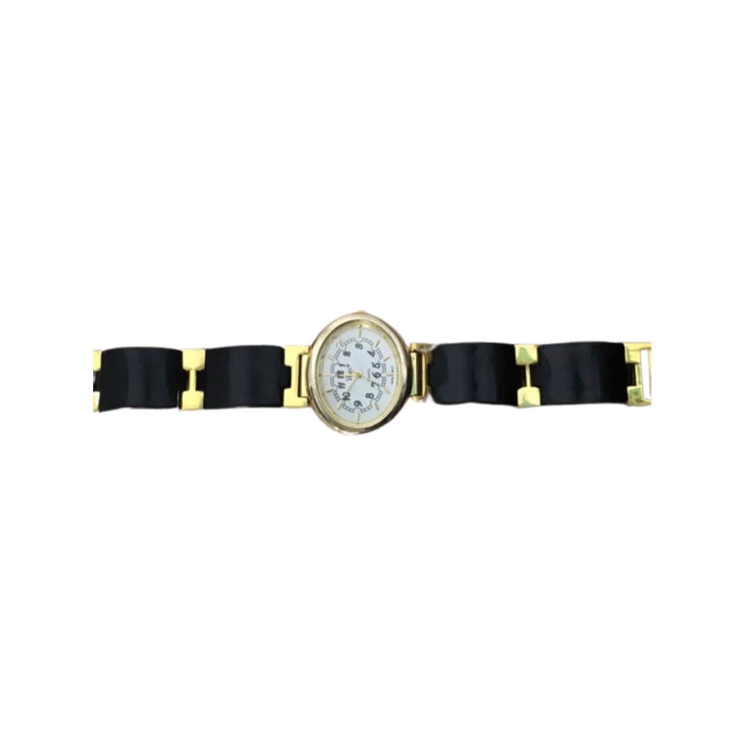 Vintage Viviani Black/Gold Wrist Watch | Jewelry