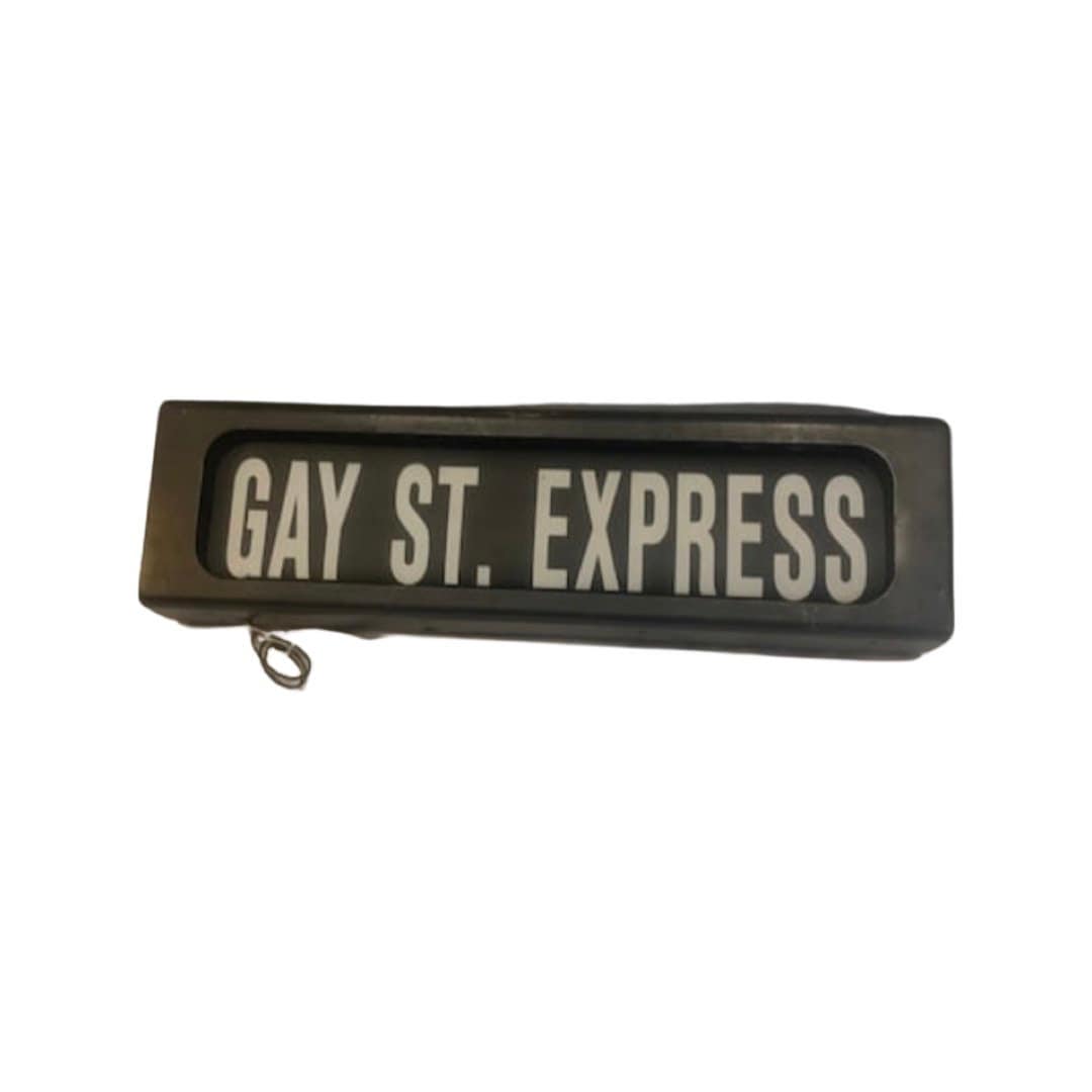 Vintage Bus Metro Transit MTA Rolling Station Sign Gay Street