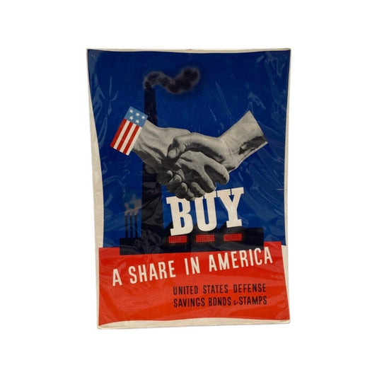 Vintage Original WW2 Poster “Buy a Share in America” | Home Decor