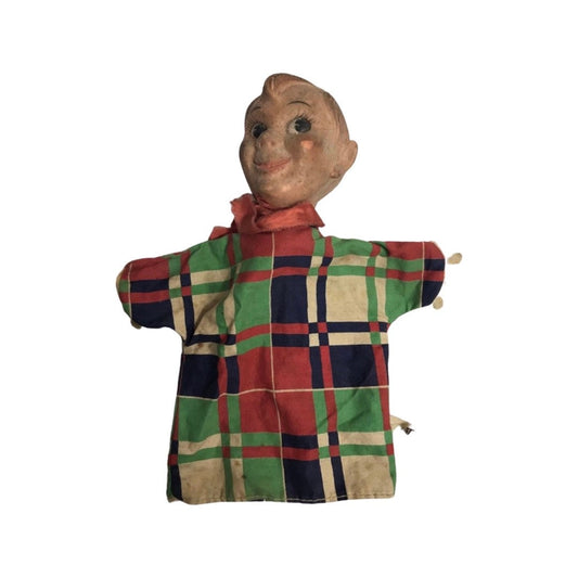 Vintage RARE Peter Pan Head Hand Puppet - Disney MFG Cloth Body Vinyl - Walt Disney Productions