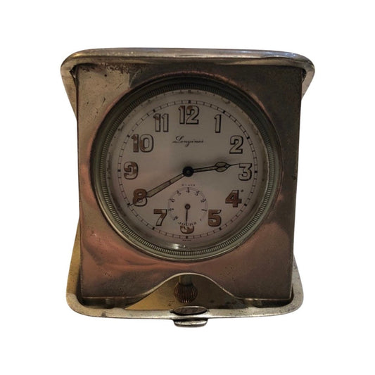 1912 Longines 8-day Silver Travel Clock