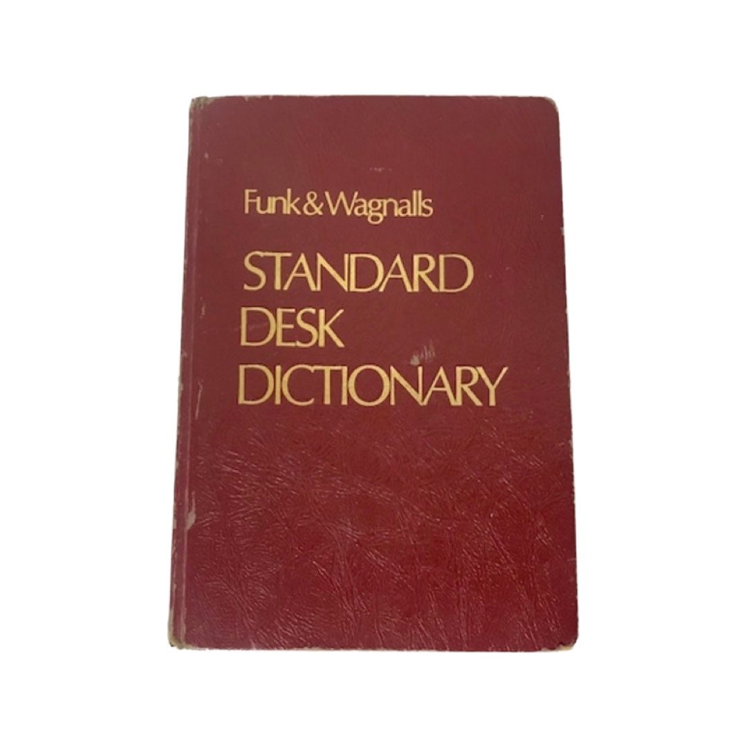 Red Leather Funk & Wagnalls Standard Desk Dictionary | Home and Living