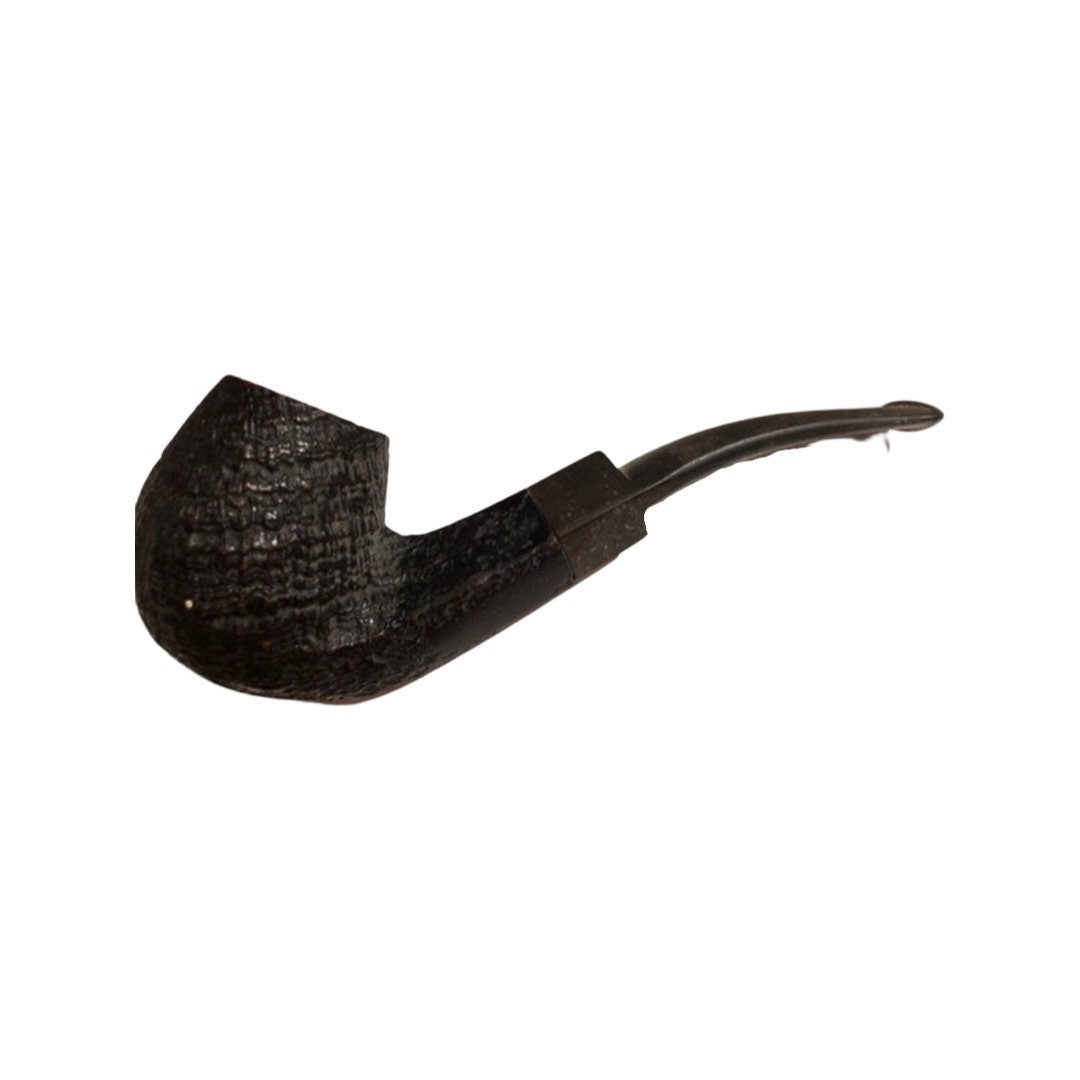 Vintage 1940s Wally Frank Belgian Bent Sandblasted Wood Smoking Pipe