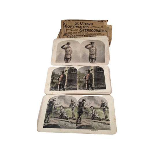 25 Views Stereographs Soldier boy's story