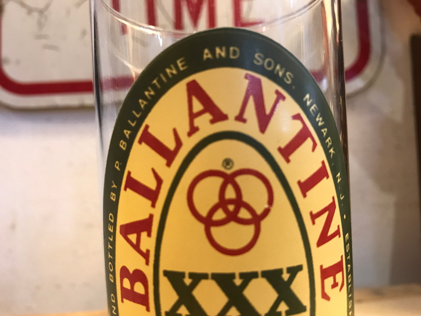 Vintage Ballantine Ale Glass Cup | | XXX America’s Largest Selling Ale | Home & Living