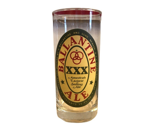 Vintage Ballantine Ale Glass Cup | | XXX America’s Largest Selling Ale | Home & Living