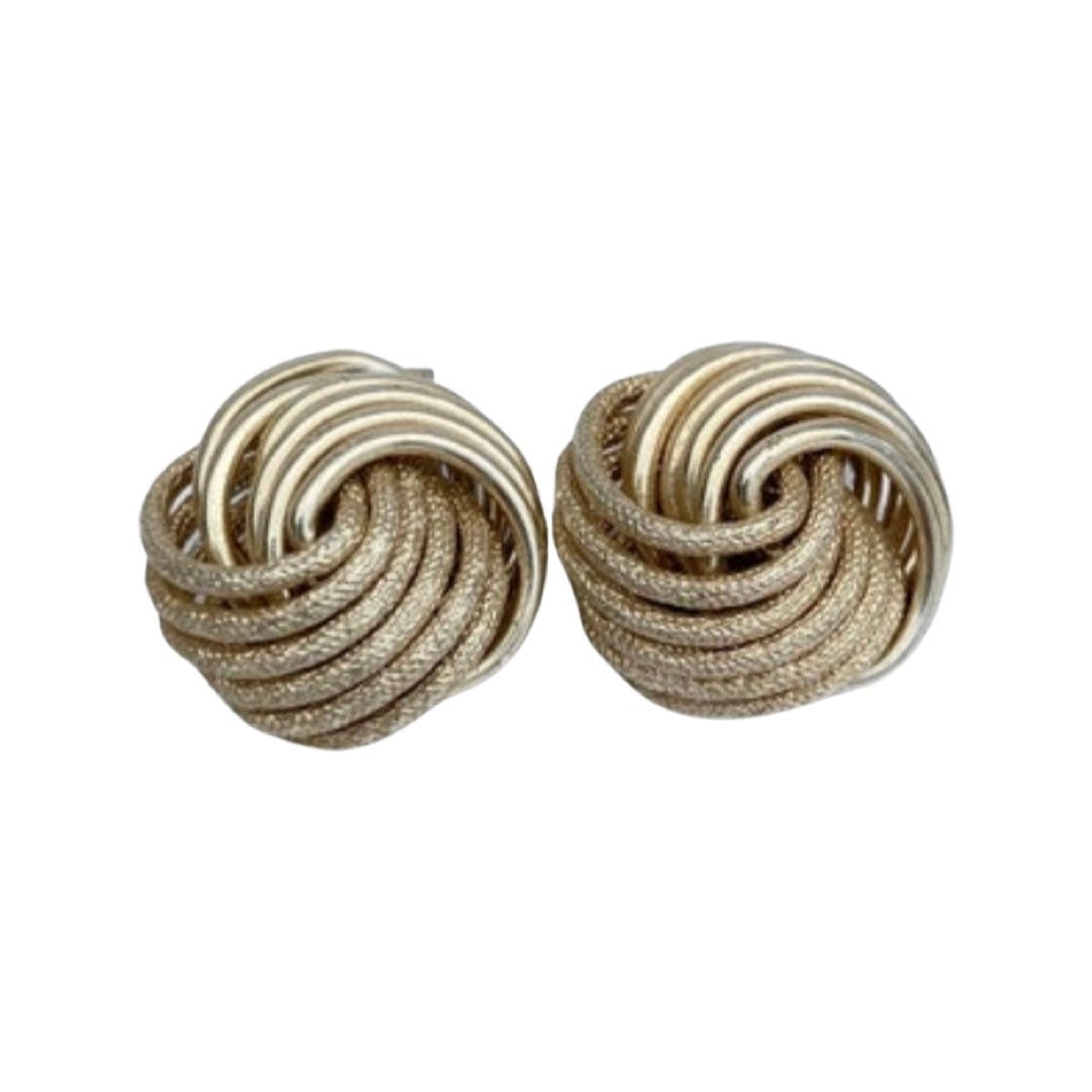 Vintage Gold Tone Spiral Earrings