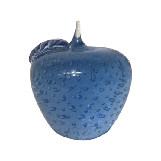 Vintage Wheaton Village Blue Apple Paperweight | Home Decor | Office Decor